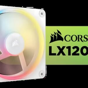 CORSAIR iCUE Link LX120-R RGB 120mm PWM Reverse Fan – Single Fan – Low-Noise, CORSAIR Magnetic Dome Bearing, Dual Light Loops, CORSAIR QuikTurn
