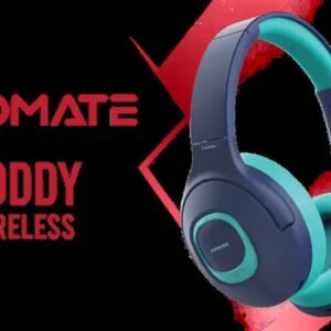 Promate Coddy Hi-Definition SafeAudio™ Wireless Headphone - Aqua / 300mAh Battery / Up to 20 hours of Playtime / AUX Support / Kid Proof / CODDY.AQUA