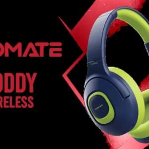 Promate Coddy Hi-Definition SafeAudio™ Wireless Headphone - Emerald / 300mAh Battery / Up to 20 hours of Playtime / AUX Support / Kid Proof /