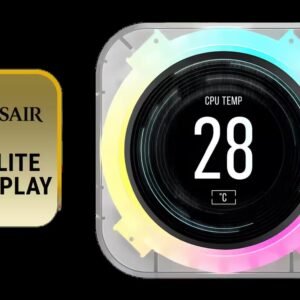 CORSAIR Elite LCD Upgrade Kit -Ice CPU Water Cooling Cooler Upgrade Dedicated Screen Kit, Ice (Clear) / CW-9060067-WW