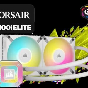Corsair iCUE H100i Elite CAPELLIX XT Liquid CPU Cooler - Two AF120 RGB Elite Fans - 240mm Radiator - Intel® LGA 1700, 1200, 115X, 2066, AMD® AM5, AM4