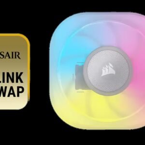 Corsair iCUE LINK CapSwap Module – VRM Fan – White / Compatible with iCUE LINK CPU Coolers / 70mm fan / CW-9061015-WW