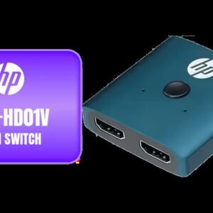 HP DHC-HD01V HDMI Switch, Support 1-in-2 Out 2-in-1 Out, Support Up to 4K 30Hz for HDMl Display, Compatible with 1080P/720P, Blue | DHC-HD01V