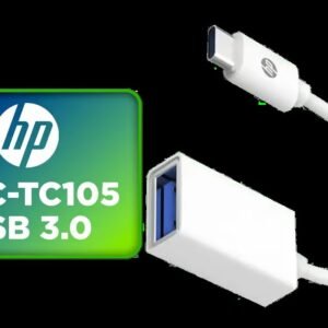HP DHC-TC105 USB 3.0 A Type C Adapter Cable for Data Transfer up to 5 GBPS White / DHC TC105