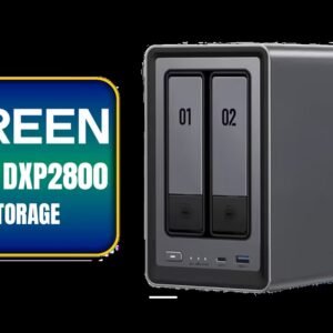 UGREEN NASync DXP2800 NAS Storage / Intel 12th Gen N-Series Quad-Core / 8GB DDR5 Up To 16GB RAM / 80TB Storage Capacity / 2.5GbE High-Speed LAN Port