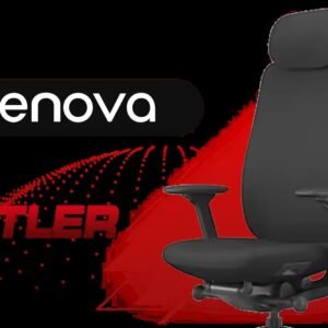 Enova ANTLER Office Chair - Black Frame / High Quality, Stretched Flannelette Fabric / Four-Level Tilt Adjustability / High Quality Stitching / Max