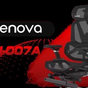Enova EHJ-007A Gaming Chair - Black Aluminium Frame / 4D Lumbar Support / 360° Dual-Axis 5D PU Armrest / Multi-Functional Mechanism / Korean Class 4