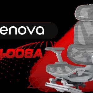 Enova EHJ-008A Gaming Chair - Gray Aluminium Frame / 4D Lumbar Support / 360° Dual-Axis 5D PU Armrest / Multi-Functional Mechanism / Korean Class 4