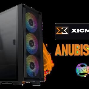 Xigmatek Anubis Pro Mid Tower Gaming Case - Black / Supports Motherboards up to E-ATX / 4 x Pre Installed ARGB Fans / 420mm VGA Support / EN40788
