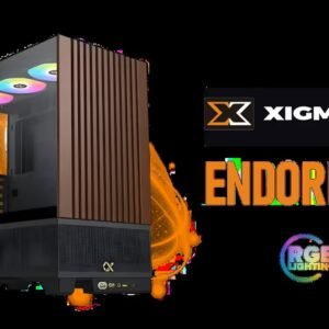 Xigmatek Endorphin WD Mid Tower Gaming Case - Black / Supports Motherboards up to E-ATX / 4 x Pre-Installed ARGB Fans Included / EN42201