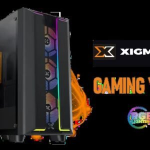 Xigmatek Gaming Y Pro Mid Tower Gaming Case - Black / Supports Motherboards up to E-ATX / 4 x Pre-Installed Fans Included / EN42249