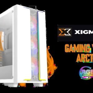 Xigmatek Gaming Y Pro Arctic Mid Tower Gaming Case - White / Supports Motherboards up to E-ATX / 4 x Pre-Installed Fans Included  / EN42256