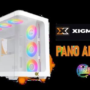 Xigmatek Pano Arctic Mid Tower Gaming Case - White / Supports Motherboards up to E-ATX / 7 x Pre-Installed ARGB Fans Included / EN44267