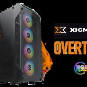 Xigmatek Overtake Tempered Glass RGB Super Tower EATX Gaming Case / 4 x Pre Installed RGB Fans / EN46416