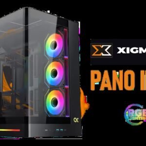 Xigmatek Pano II Air Mid Tower Gaming Case / Supports Motherboards up to E-ATX / Single-Piece Curved Tempered Glass Chassis / Superior Airflow and