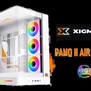 Xigmatek Pano II Air Arctic Mid Tower Gaming Case / Supports Motherboards up to E-ATX / Single-Piece Curved Tempered Glass Chassis / Superior Airflow