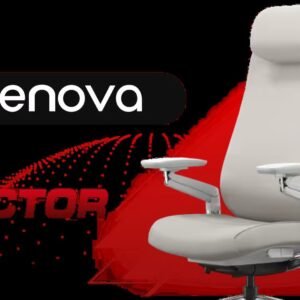 Enova Vector Office Chair - Light Grey Frame / Multidimensional Dual-Axis Armrests / Multidimensional Biaxial Adjustable headrest / 4-Position Tilt