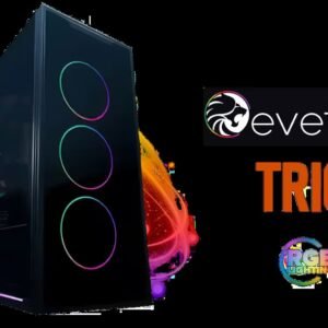NeonTech IT TRIO Tempered Glass ATX Gaming Case / 6x Dual Ring RGB High-Speed PWM Fans Included / Support USB 3.0 & 2.0 / Syncs with Mystic lighting &