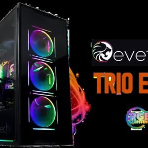 NeonTech IT TRIO Elite RGB Tempered Glass ATX Gaming Case /  6x Dual Ring RGB High-Speed PWM Fans Included / Support USB 3.0 & 2.0 / Syncs with MSI