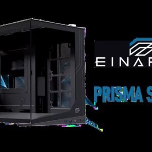 EINAREX Prisma SM300 Core M-ATX Mini-Tower Case - Black / Supports Micro-ATX and Mini-ITX Motherboards / Sliding Tempered Glass Panel / Up to 415mm