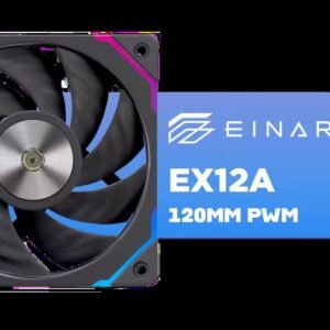 EINAREX EX12A Case Fan - Black / 120mm PWM / 40.7dBA Noise (Max) / 3W Power Consumption / 82.9CFM Air Flow (Max.)