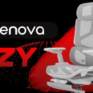 Enova EZY Office Chair - Light Grey/Silver / Free Lifting, Lumbar Support / 6D Armrests / Double Backrest Design / Adjustable Seat Depth / Large