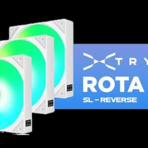 TRYX ROTA SL ARGB Reverse 120mm White Case Fan - 3 Pack / Magnetic Cable Connection System / Wireless Contact Power Transmission / Fluid Dynamic