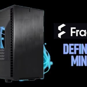 Fractal Design Define 7 Mini Black - Light Tinted Tempered Glass - Brushed Aluminum/Steel Micro ATX Silent Window Mini Tower Computer Case - 2 x