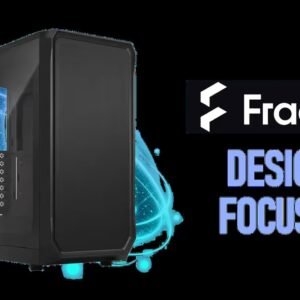 Fractal Design Focus 2 Black TG Clear Tint - Tempered Glass Panel - Optimized Airflow Layout - ATX, mATX, ITX Compatibility - 2 x Pre-Installed Fans