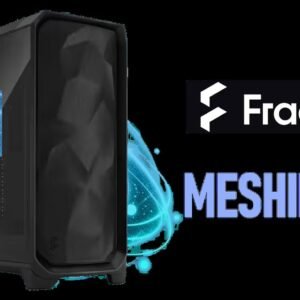 Fractal Design Meshify 3 Tempered Glass Light Tint E-ATX Mid-Tower Gaming Cabinet Case with Three Pre-Installed GP-14 Fans and Detachable Front & Top