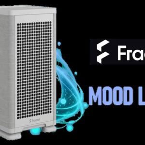 Fractal Design Mood Light Gray PC Case - Sleek Fabric Design, 180mm Top Fan, Conceals 325mm Graphics Card, m-ITX Motherboard Compatible, Easy Access
