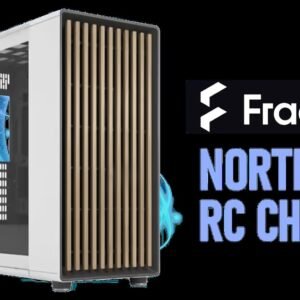 Fractal North XL RC Chalk White TG Clear PC Case / ATX and mATX with rear-facing connectors, Mini-ITX Motherboard Compatibility / 3x Included Aspect