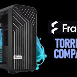 Fractal Design Torrent Compact Black - Dark Tint Tempered Glass Side Panels - Open Grille for Maximum air Intake - Two 180mm PWM Fans Included - Type