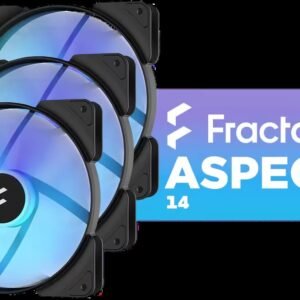 Fractal Design Aspect 14 RGB 140 mm PWM Wide 500-1700 RPM Range Black Frame 3-Pack / FD-F-AS1-1407