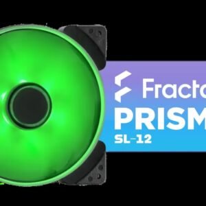 Fractal Design Prisma SL-12 120mm Case Fan - Green (Single) / Six Green vibrantly Coloured LEDs / Optimized for Silent Computing / LLS-Bearings /