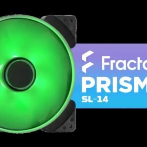 Fractal Design Prisma SL-14-140mm Silent Computer Fan - Six red vibrantly Coloured LEDs - Optimized for Silent Computing - LLS-Bearings - TripWire