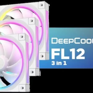 DeepCool FL12 WH 3IN1 - White / Fluid Dynamic Bearing / Addressable RGB LED / Optimized Cooling Performance / LUMINOUS HALO / FL12-3IN1-WH