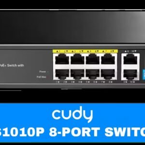 CUDY FS1010P 8-Port PoE+ Switch / 8× Fast Ethernet PoE (802.3af/at) + 2× Fast Ethernet Uplink Ports / 120W Power Budget / VLAN & 250m Extend Mode /