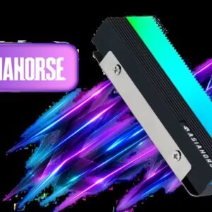 AsiaHorse M.2 2280 SSD Heatsink - Black / Infinity ARGB / 5V 3-Pin Sync / 4-Screw Mount / Aluminium