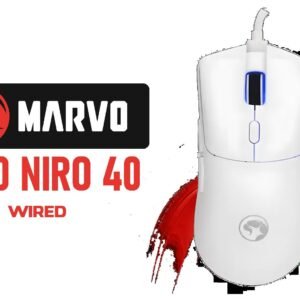 MARVO G950 Niro 40 Gaming Mouse - White / Optical, PMW3327 Sensor / Buttons: 6 (programmable) / Switch rating: 10 million clicks / Polling rate: up