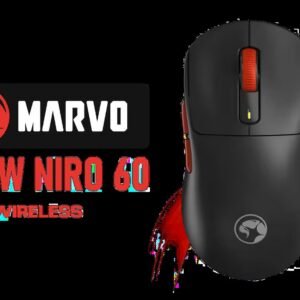 MARVO G964W Niro 60 Gaming Mouse - Black / 6D Wired & 2.4G Wireless & Bluetooth Mouse / Pixart 3311 Sensor / Battery Capacity: 300mah / 1.5m type C
