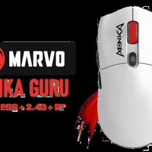MARVO Monka Guru Wireless + 2.4G + BT Gaming Mouse / Up to 26000 DPI / 6 Programmable Buttons / RGB Backlight / polling rate up to 125Hz(BT mode) /