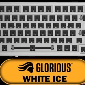 Glorious GMMK Pro Gasket-mounted 75% layout Gaming Keyboard - White Ice / Gasket Mounted Plate Design / Aesthetic High-Profile Frame / 16.8 million