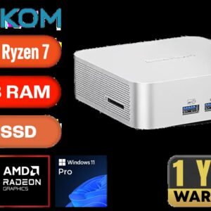 GEEKOM A8 Mini PC / AMD Ryzen 7-8745HS (8x Cores, 16x Threads, 3.8GHz Base) up to 5.1GHz / 16GB DDR5 RAM / 1TB NVMe SSD / AMD Radeon 780M Integrated