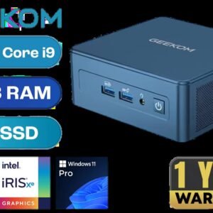 GEEKOM IT13 2026 Edition Mini PC / Intel Core i9-13900HK (14x Cores, 20x Threads, 4.1GHz Base) up to 5.4GHz / 16GB DDR4 RAM / 1TB NVMe SSD / Intel