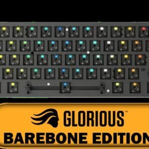 Glorious GMMK Compact RGB Modular Mechanical Gaming Keyboard - Barebone Edition - 61 Key / US Layout / Mechanical Switch - Required, Not Included /