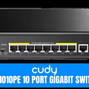 Cudy GS1010PE 10 Port Gigabit Switch / 10 Port 120W PoE+ / 8 x 10/100/1000Mbps PoE+ ports / 2 x 10/100/1000Mbps uplink ports / Uninterrupted PoE