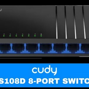 Cudy GS108D 8-port Gigabit Desktop switch, Up to 170m Gigabit Transmission, Desktop and Wall-Mount Options
