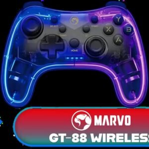 MARVO GT-88 WIRELESS GAMING GAMEPAD / Compatible With PC / Analog Mini Sticks With Xbox Positioning / Double Triggers And Analog Mumpers / Rapid Fire