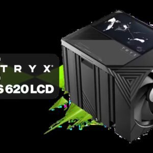 TRYX TURRIS 620 LCD Air Cooler - Black / 5.0-Inch HD Magnetic IPS Display / Dual-Tower Six Heat Pipes / Nickel-Plated Micro-Convex Copper Base /